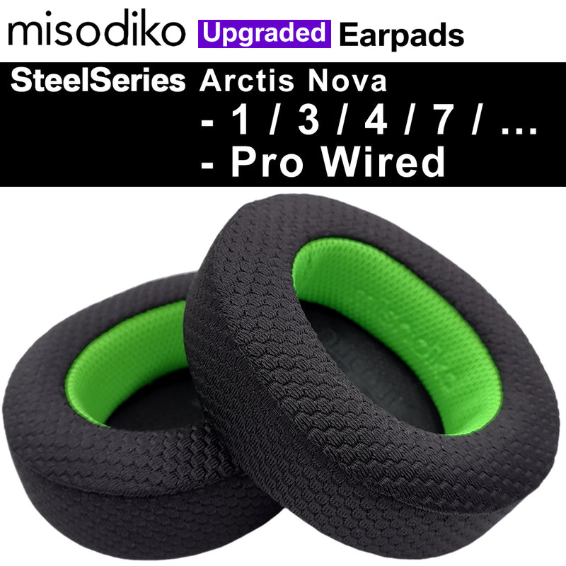 misodiko Upgraded Earpads Replacement for SteelSeries Arctis Nova 7/ 4/ 3/ 1, Nova Pro Wired Headphones (Mesh)