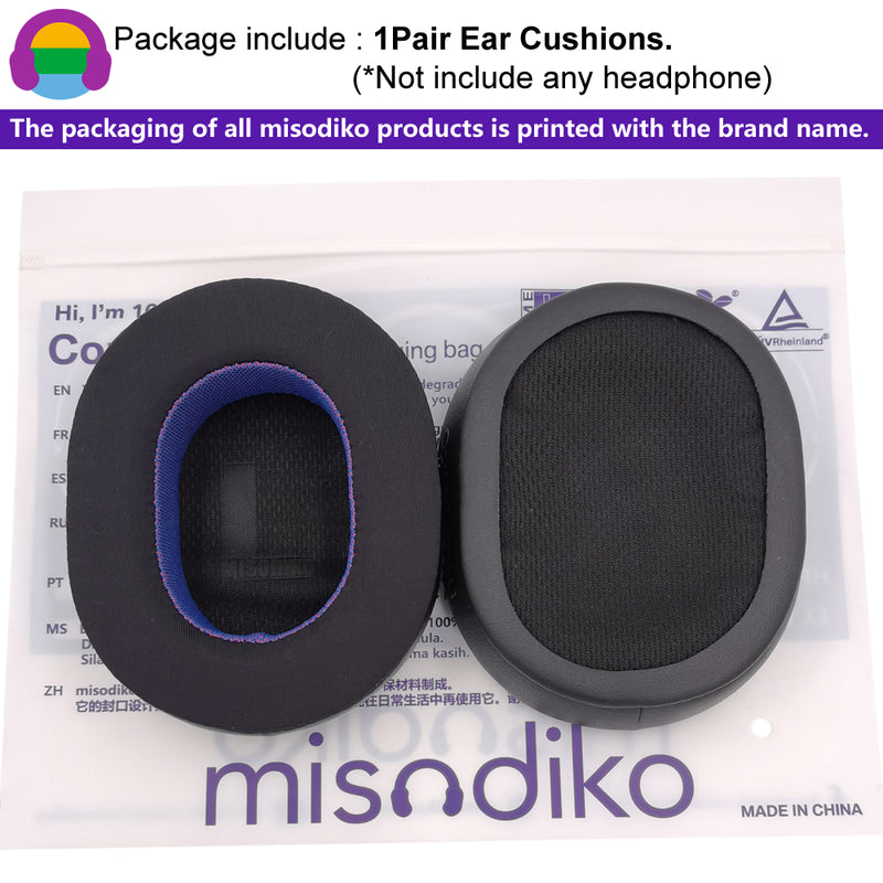 misodiko Upgraded Ear Pads Cushions Replacement for Sony MDR 7506/ V6/ CD900ST / M1ST, WH-CH710N/ CH700N, Razer Barracuda X Headphones (Cooling Gel)