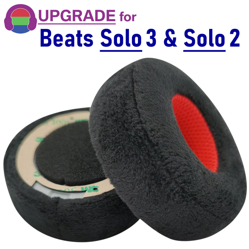 misodiko Upgraded Ear Pads Cushions Replacement for Beats Solo 2 & Solo 3 Wireless On-Ear Headphones (Velour)