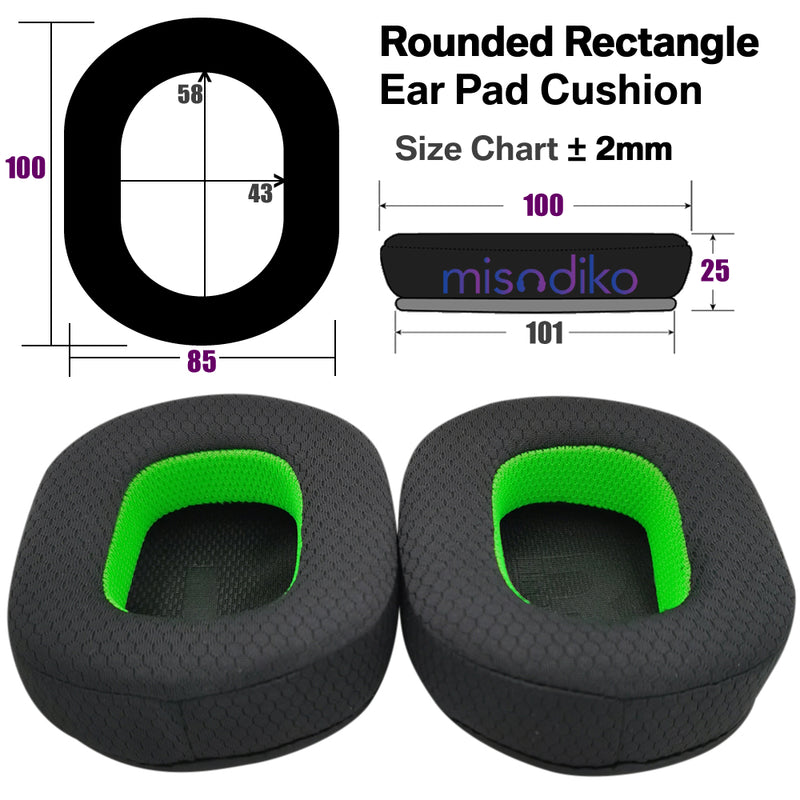 misodiko Upgraded Ear Pads Cushions Replacement for Razer BlackShark V2/ X/ Pro,  Logitech G PRO X Gaming Headset (Mesh)
