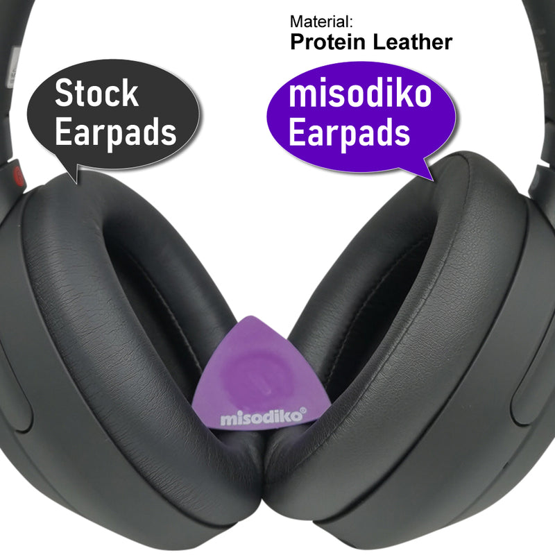 misodiko Earpads Replacement for Sony WH-1000XM4, Headphones Repair Parts Ear Pads Cushions (Protein Leather)