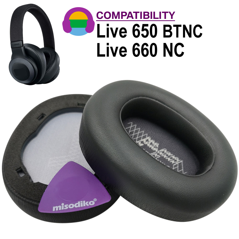 Converge Lille bitte Bortset misodiko Ear Pads Cushions Replacement for JBL Live 650BTNC, Live 660N