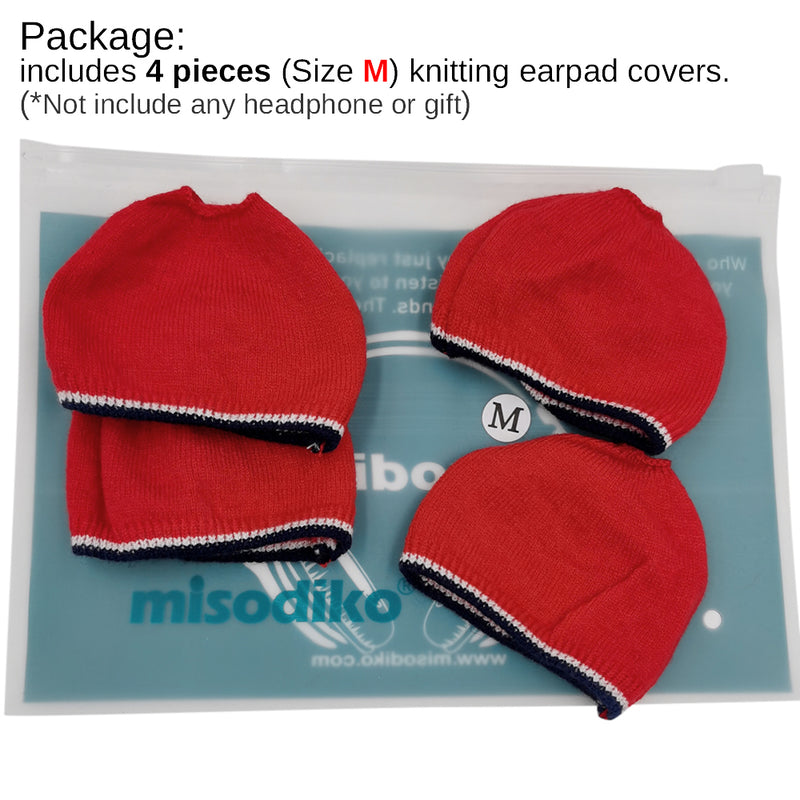 misodiko Stretchable Knit Fabric Earpads Covers for Beats Studio 3/ 2, Bose QuietComfort QC35 QC25 QC2 QC15, ATH -M50X -MSR7 -ANC27, Arctis 3/ 5/ 7/ Pro, HyperX Cloud Silver Alpha Flights Stinger Mix Headphones, Headsets Ear Cushions Protectors (4Pcs, M)