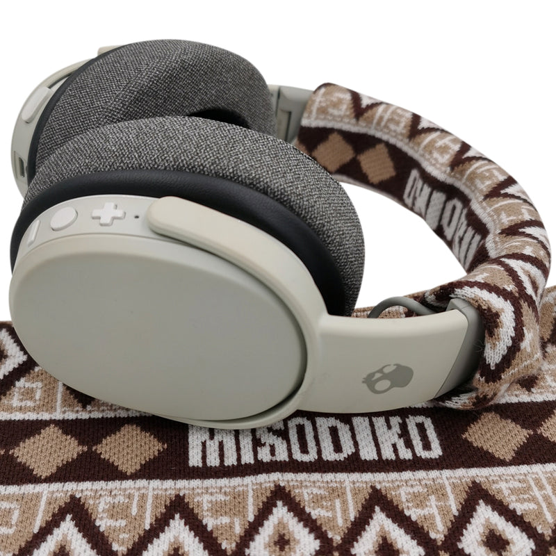 misodiko Sweater knitting Headband Protector Cover Compatible with Most Headphones - HyperX Cloud II Core Silver Alpha Revolver S, Corsair HS70 HS60 HS50 HS75 Virtuoso, Beyerdynamic T1 DT240 DT770 DT880 DT990 Pro Custom, Audio Technica ATH M50x MSR7 M40x