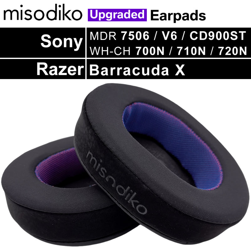 misodiko Upgraded Ear Pads Cushions Replacement for Sony MDR 7506/ V6/ CD900ST / M1ST, WH-CH700N/ CH710N/ CH720N, Razer Barracuda X Headphones (Cooling Gel)