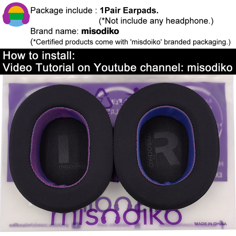 misodiko Upgraded Ear Pads Cushions Replacement for Sony MDR 7506/ V6/ CD900ST / M1ST, WH-CH700N/ CH710N/ CH720N, Razer Barracuda X Headphones (Cooling Gel)