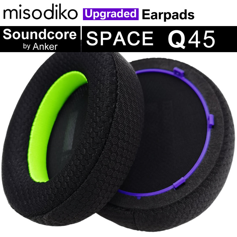 misodiko Upgraded Earpads Replacement for Soundcore by Anker Space Q45 Headphones (Mesh)