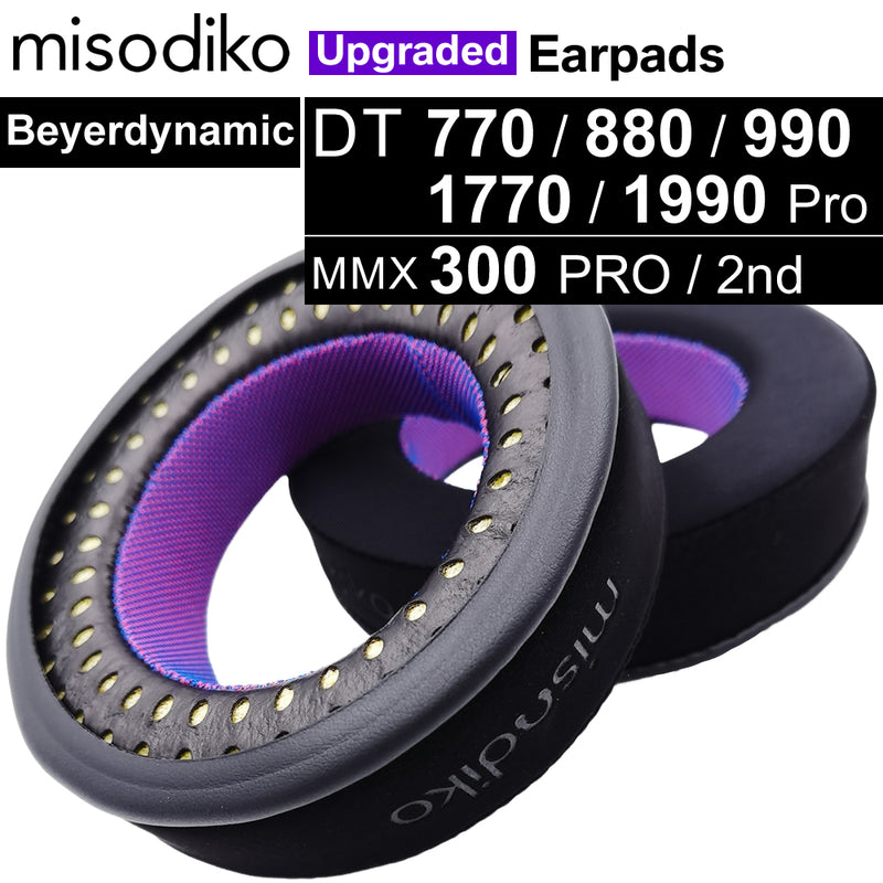 misodiko Upgraded Earpads Replacement for Beyerdynamic DT 770 / 880 / 990 / 1770 / 1990 Pro / MMX330 Headphones (Cooling Gel)