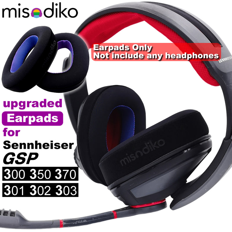 misodiko Upgraded Ear Pads Cushions Replacement for Sennheiser GSP 370/ 350/ 300/ 301/ 302/ 303 Gaming Headset (Cooling Gel)