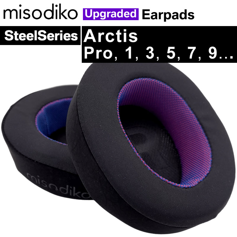 misodiko Upgraded Ear Pads Cushions Replacement for SteelSeries Arctis 1, 3, 5, 7, 9, Pro & Prime Gaming Headset (Cooling Gel)