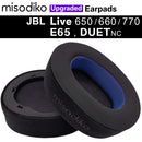 misodiko Upgraded Earpads Replacement for JBL Live 650/ 660/ 770, E65 BTNC, Duet NC Headphones (Cooling Gel)