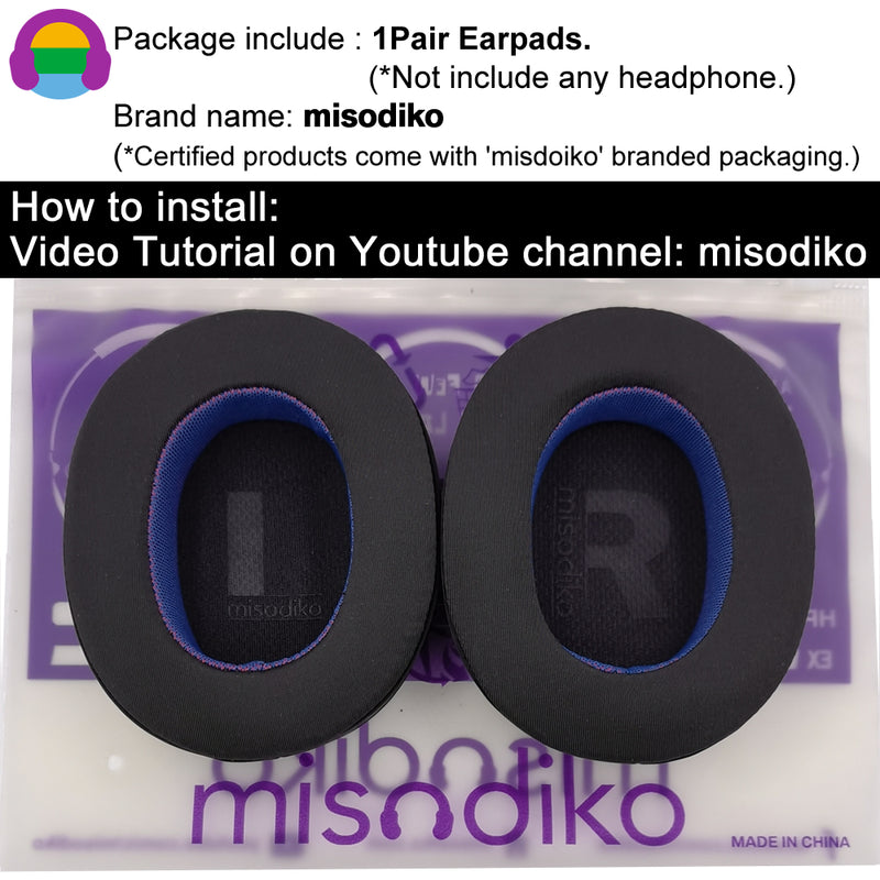 misodiko Upgraded Earpads Replacement for JBL Live 650/ 660/ 770, E65 BTNC, Duet NC Headphones (Cooling Gel)