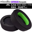 misodiko Upgraded Earpads Replacement for JBL Live 650/ 660/ 770, E65 BTNC, Duet NC Headphones (Mesh)