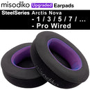 misodiko Upgraded Earpads Replacement for SteelSeries Arctis Nova 1/ 3/ 5/ 7, Nova Pro Wired Headphones (Cooling Gel)