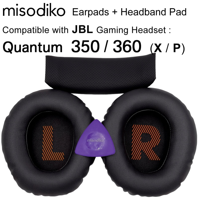 misodiko Earpads & Headband Pad Replacement for JBL Quantum 350 / 360X / 360P Headphones