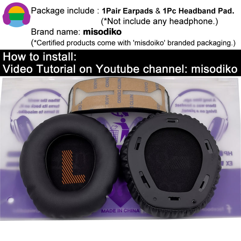 misodiko Earpads & Headband Pad Replacement for JBL Quantum 350 / 360X / 360P Headphones