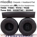 misodiko Earpads & Headband Pad Replacement for JBL T450 T500, Tune 500BT/ 600BTNC Headphones