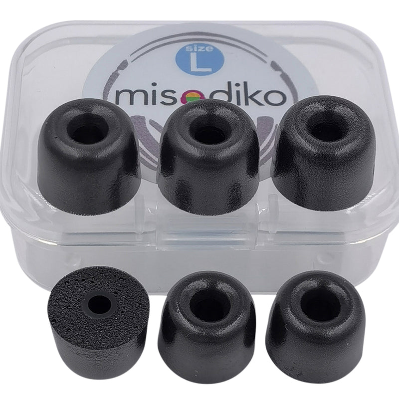 misodiko M300 Memory Foam Replacement Earbuds Tips (3-Pairs)