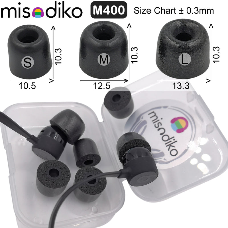 misodiko M400 Memory Foam Replacement Earbuds Tips (3-Pairs)