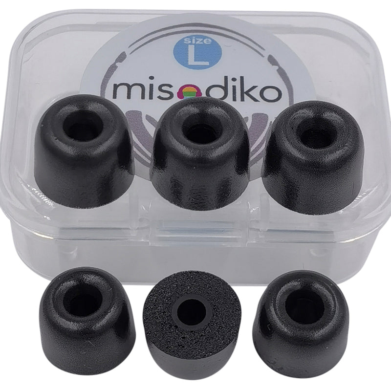 misodiko M400 Memory Foam Replacement Earbuds Tips (3-Pairs)