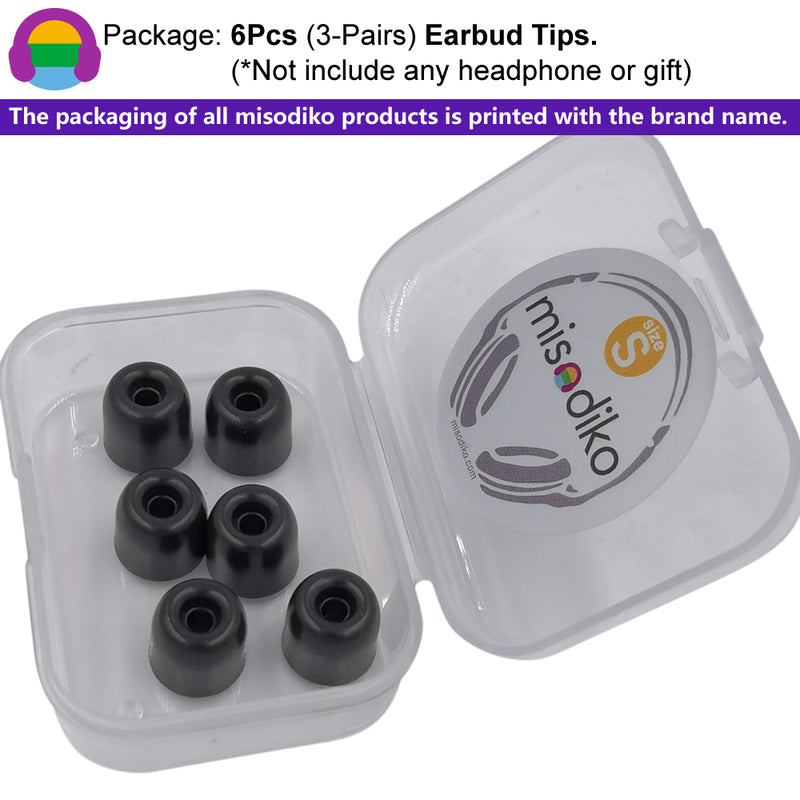 misodiko M400 Memory Foam Replacement Earbuds Tips (3-Pairs)