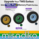 misodiko TWS-Pro2 Memory Foam Eartips Replacement for Beats Fit Pro/ Studio Buds, Samsung Galaxy Buds 3/ Buds2/ Plus, Jabra Elite & Evolve/ Active 65t & 75t & Sport, Soundcore Liberty/ Air 2 & 3 Pro/ Neo/ Life P2 P3, Creative Outlier Air, FIIL T1