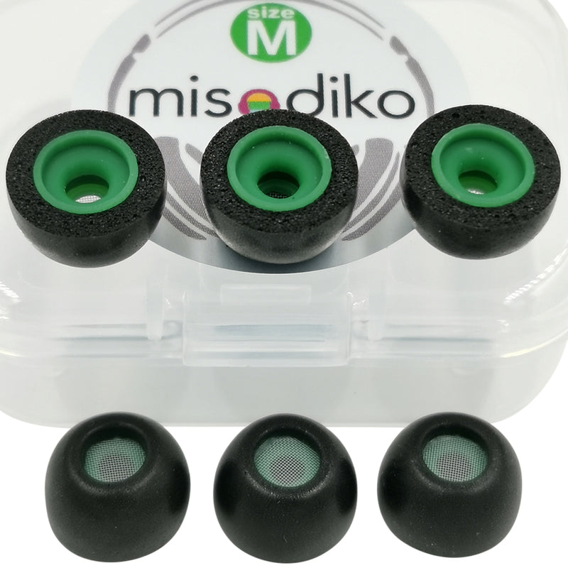 misodiko TWS-Pro2 Memory Foam Eartips Replacement for Beats Fit Pro/ Studio Buds, Samsung Galaxy Buds 3/ Buds2/ Plus, Jabra Elite & Evolve/ Active 65t & 75t & Sport, Soundcore Liberty/ Air 2 & 3 Pro/ Neo/ Life P2 P3, Creative Outlier Air, FIIL T1