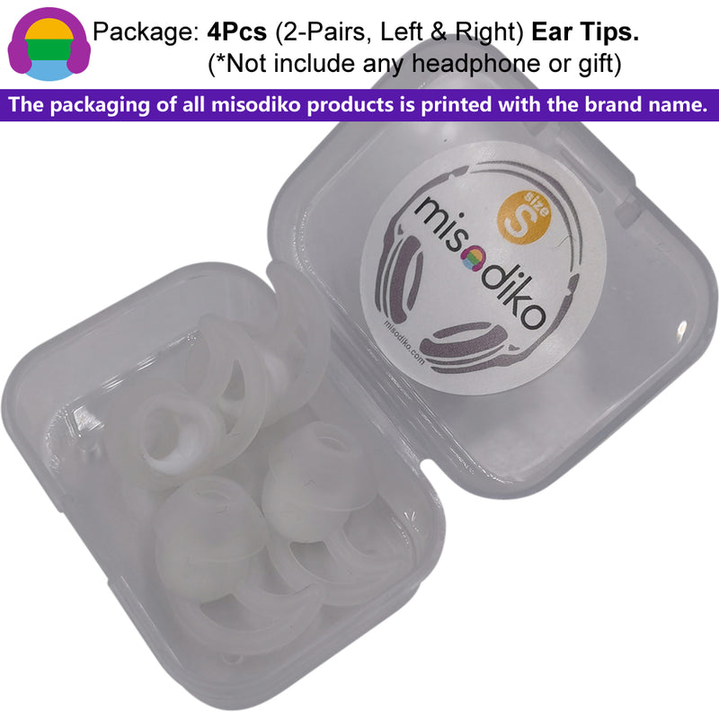 misodiko Silicone Earbuds Tips Replacement for Bose SoundSport Wireless/ Free, QuietControl 30, QuietComfort 20 (Clear, 2-Pairs)