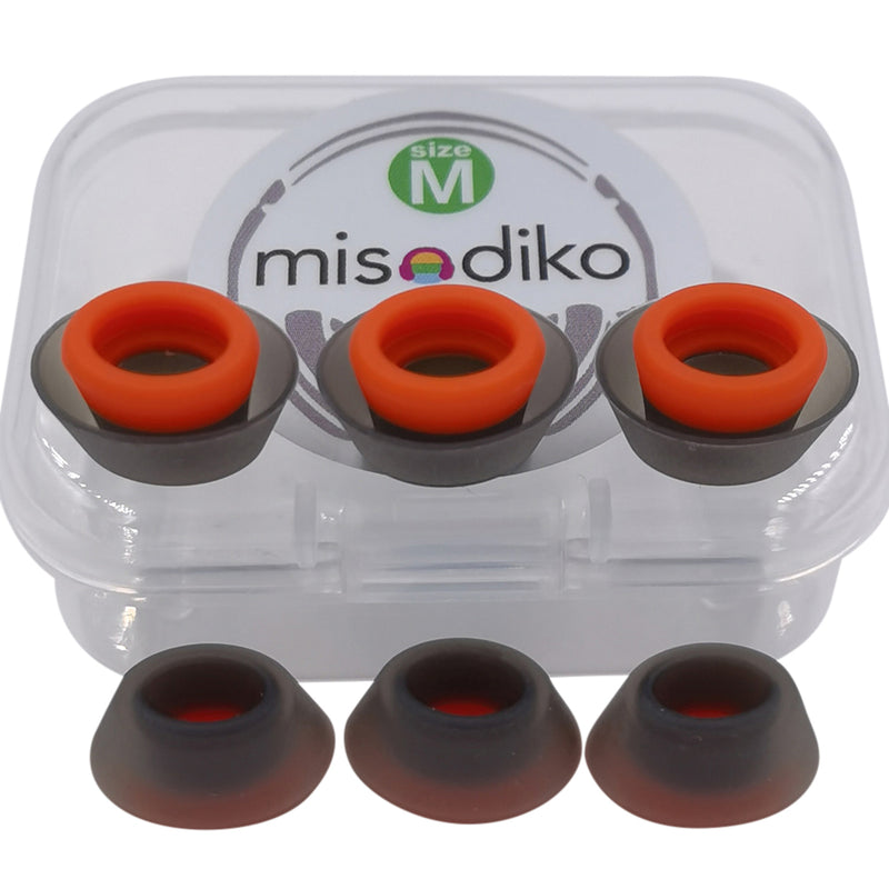 misodiko Silicone Eartips Earbuds Tips Compatible with Jabra Elite/ Evolve 65e & 75e In-Ear Earphones (3-Pairs)