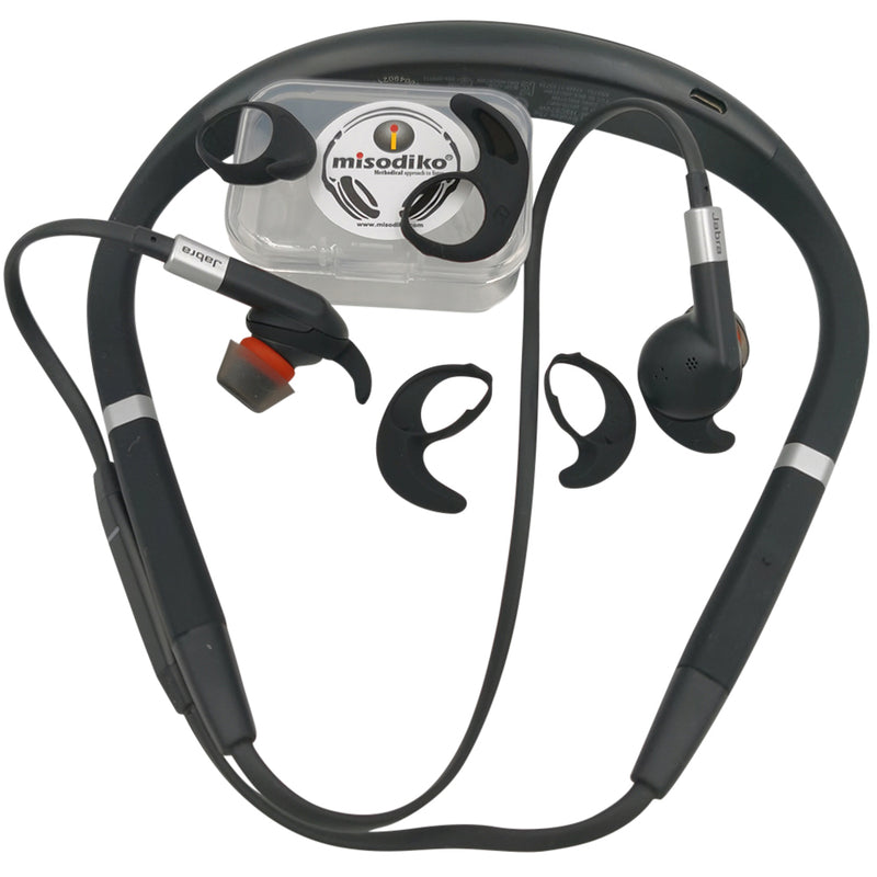 misodiko Silicone EarWings Ear Tips Compatible with Jabra Elite/ Evolve 65e & 75e In-Ear Earphones (2-Pairs)