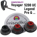 misodiko Eargels Ear Tips Compatible with Plantronics (Poly) Voyager 5200 UC / 5210/ 5220, Voyager Legend, Voyager Pro UC Bluetooth Headsets