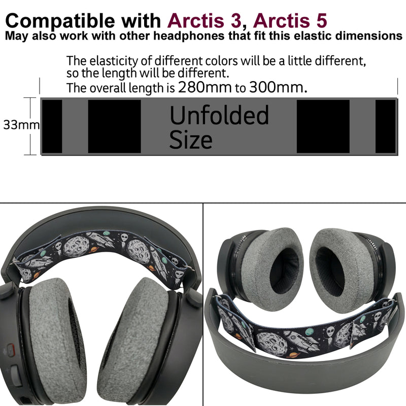 misodiko Headband Elastic Bandage Replacement for SteelSeries Arctis 5, Arctis 3 Gaming Headset
