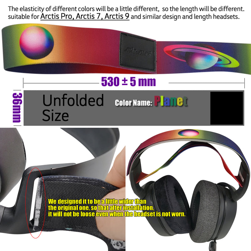 misodiko Headband Elastic Bandage Replacement for SteelSeries Arctis Pro / 7X / 7P / 7+ / 9 / 9X Gaming Headset