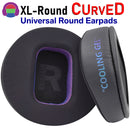 misodiko XL-Round [Curved] Universal Round Ear Pads Cushions for Over-Ear Headphones (Cooling Gel)