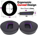 misodiko XL-Round [Curved] Universal Round Ear Pads Cushions for Over-Ear Headphones (Cooling Gel)