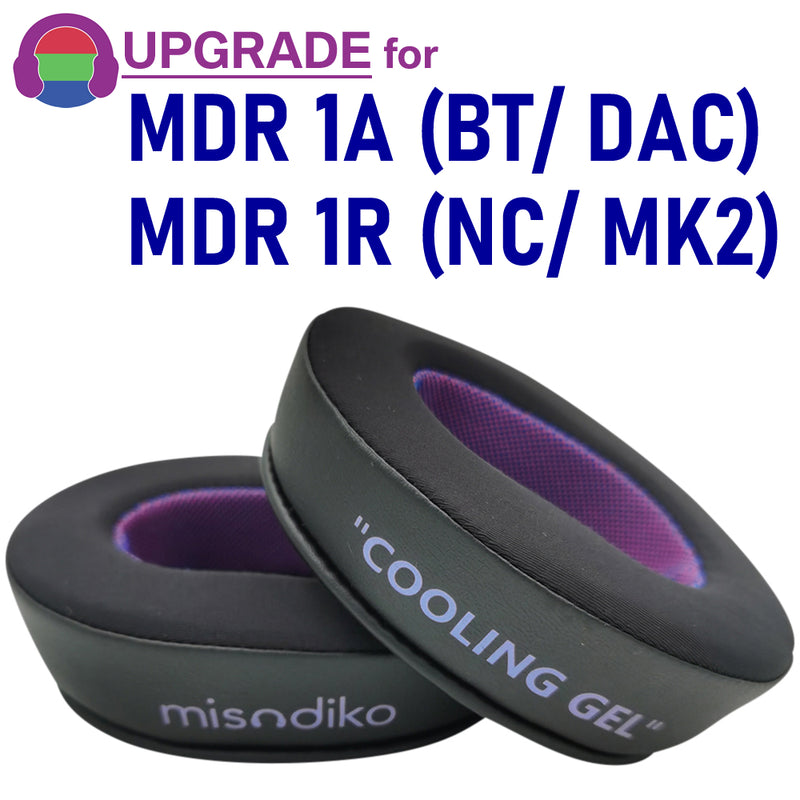 misodiko Upgraded Angled Ear Pads Cushions Replacement for Sony MDR-1A 1ADAC 1ABT, MDR-1R 1RMK2 1RNC 1RBT Headphones (Cooling Gel)