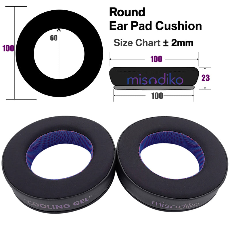 misodiko Upgraded Ear Pads Cushions Replacement for Beyerdynamic DT 770 / 880 / 990 / 1770 / 1990 Pro Headphones (Cooling Gel)