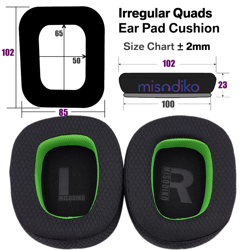 misodiko Upgraded Ear Pads Cushions Replacement for Logitech G633 G933 G230 G231 G331 G332 G430 G431 G432 G930 Gaming Headset (Mesh)