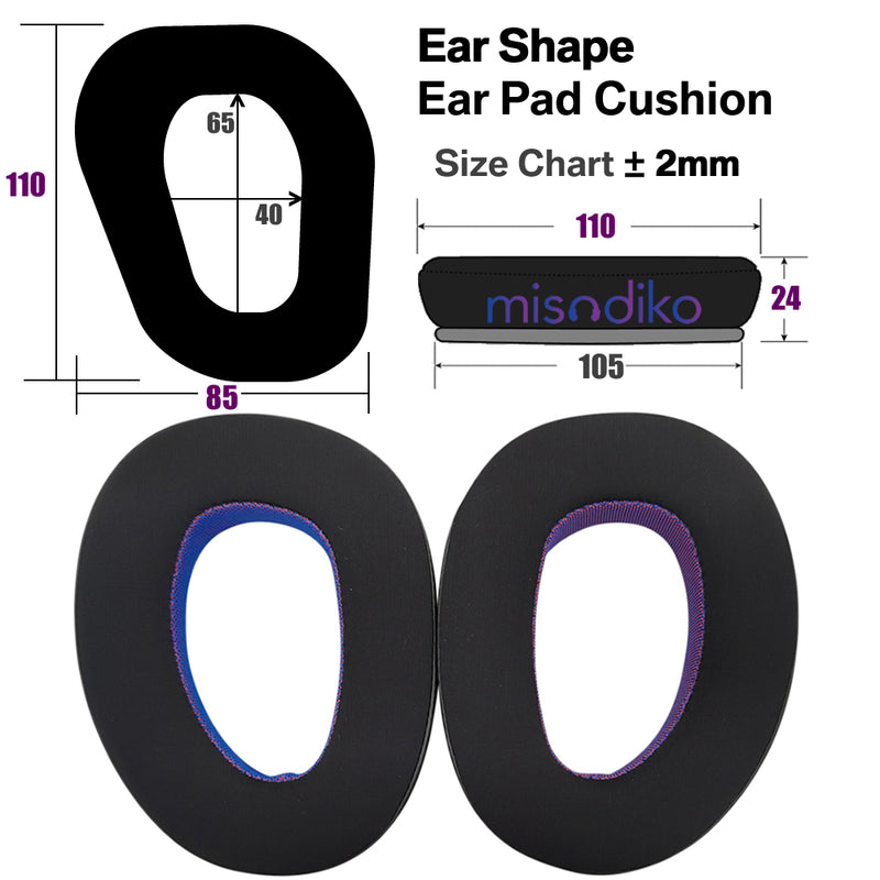 misodiko Upgraded Ear Pads Cushions Replacement for Sennheiser GSP 370/ 350/ 300/ 301/ 302/ 303 Gaming Headset (Cooling Gel)