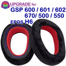 misodiko Upgraded Ear Pads Cushions Replacement for Sennheiser GSP 670/ 600/ 601/ 602/ 500/ 550, EPOS H6 Pro Gaming Headset (Velour)