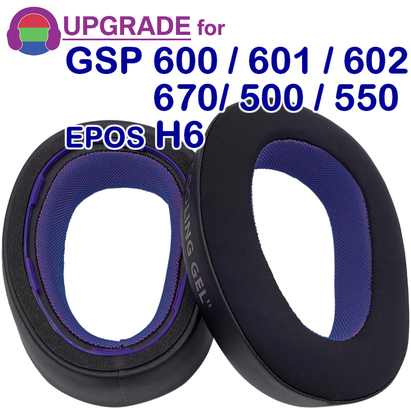 Freeze EPOS H6 Pro - Cooling Gel Earpads for EPOS H6 Pro/Sennheiser GSP 600  / GSP500 / GSP550 / GSP670 Made by Wicked Cushions - Enhance Comfort  Durability Thickness