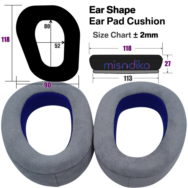 misodiko Upgraded Ear Pads Cushions Replacement for Sennheiser GSP 670/ 600/ 601/ 602/ 500/ 550, EPOS H6 Pro Gaming Headset (Fabric)