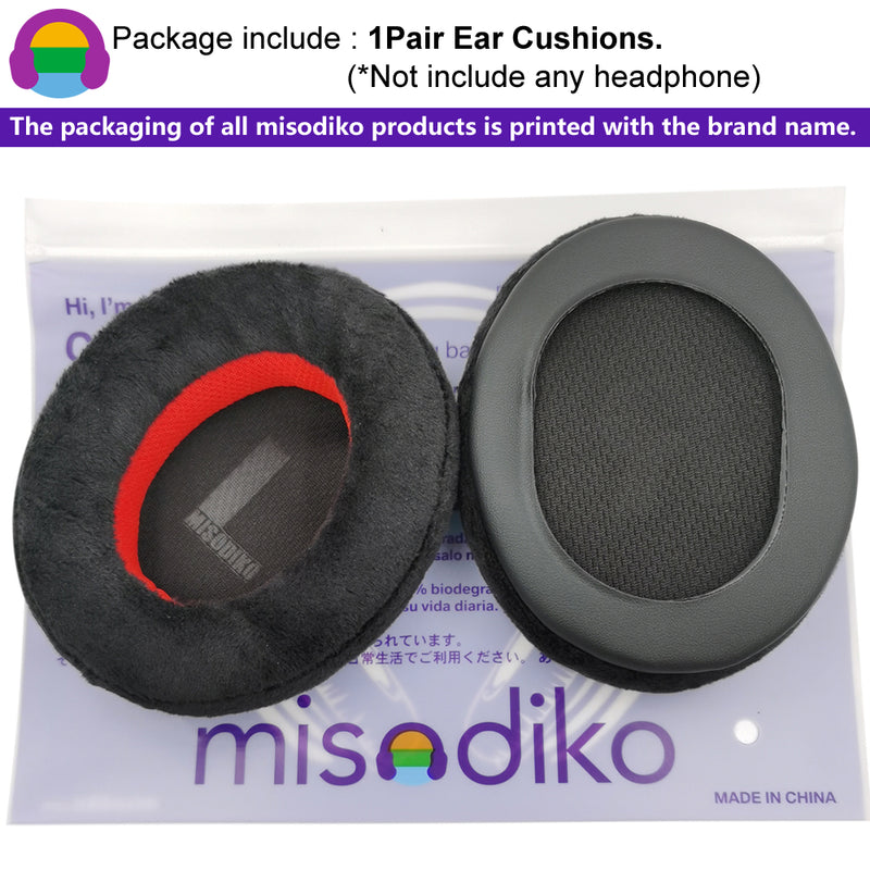 misodiko [Upgraded Comfy] Universal Oval Ear Pads Cushions for Over-Ear Headphones (Velour)
