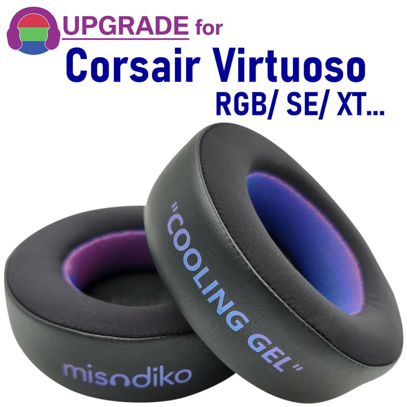 misodiko Cooling Gel Ear Pads Cushions Replacement for Corsair Virtuoso RGB Wireless SE/ XT Gaming Headset
