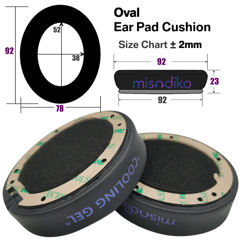 misodiko Upgraded Ear Pads Cushions Replacement for Beats Studio 3 & Studio 2 Wired & Wireless Headphones (Cooling Gel)
