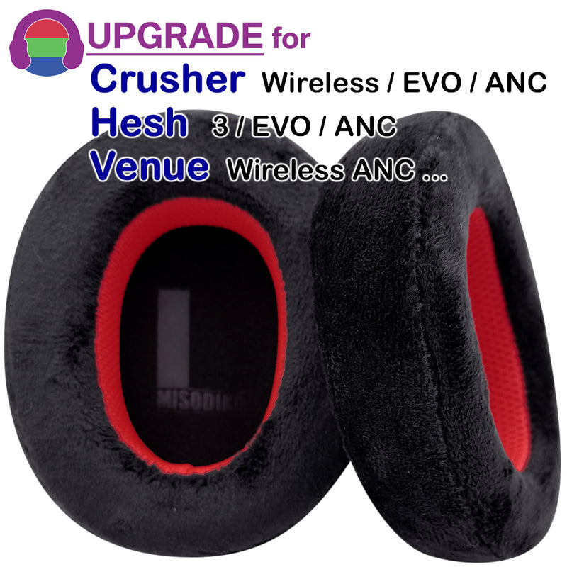 misodiko Upgraded Ear Pads Cushions Replacement for Skullcandy Crusher Wireless / Crusher EVO / Crusher ANC, Hesh 3 / Hesh EVO / Hesh ANC, Venue Wireless ANC Headphones (Velour)