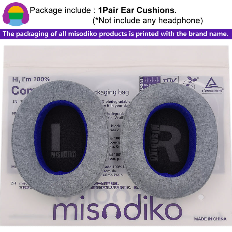 misodiko Upgraded Ear Pads Cushions Replacement for Skullcandy Crusher Wireless / Crusher EVO / Crusher ANC, Hesh 3 / Hesh EVO / Hesh ANC, Venue Wireless ANC Headphones (Fabric)