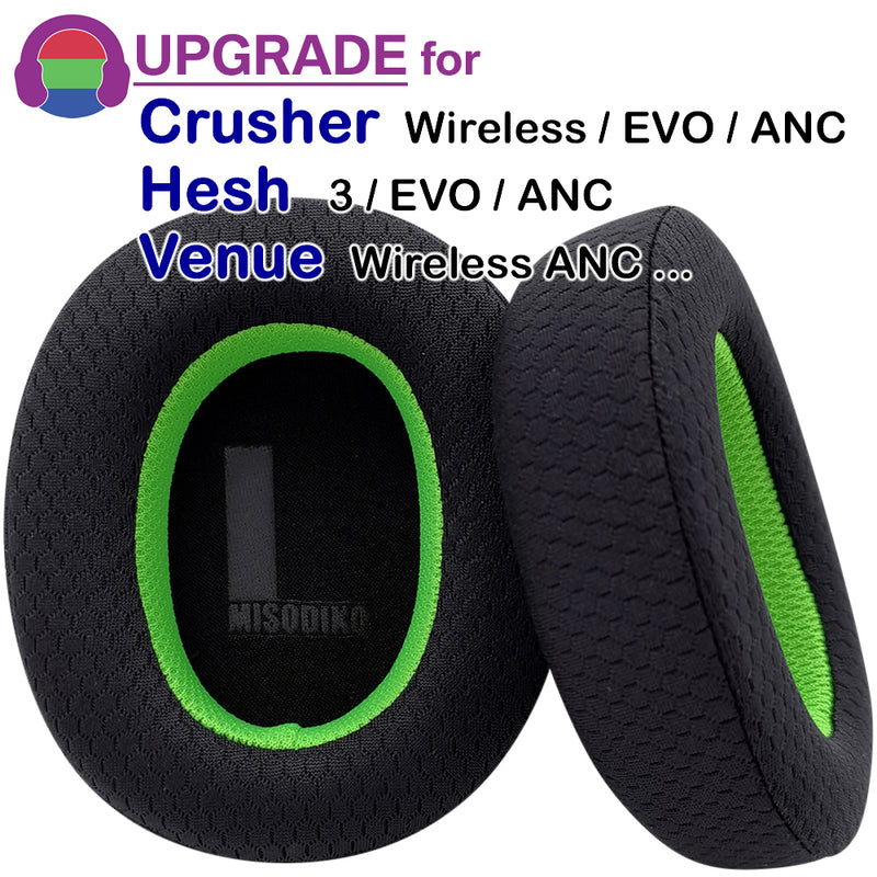  Gvoears Replacement Earpads for Skullcandy Crusher Wireless,  Crusher ANC/EVO, Hesh ANC/EVO, Hesh 3 Wireless, Also Fit for Skullcandy  Venue Wireless Headphones, Comfortable Cooling-Gel Pads (Black) :  Electronics