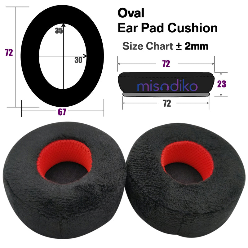 misodiko Upgraded Ear Pads Cushions Replacement for Beats Solo 2 & Solo 3 Wireless On-Ear Headphones (Velour)