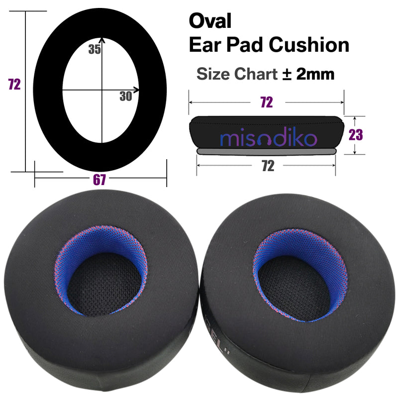 misodiko Upgraded Ear Pads Cushions Replacement for Beats Solo 2 & Solo 3 Wireless On-Ear Headphones (Cooling Gel)